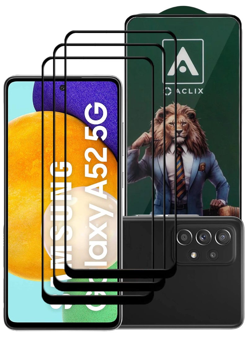 ACLIX 3 Pieces Antistatic ESD Dustproof Premium Quality High Definition Tempered Glass Screen Protector Designed For Samsung Galaxy A52 5G - Image 1