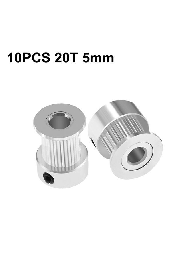 10 PCS GT2 3D Printer Synchronous Wheel Transmission Leather Pulley, Specification: 20 Tooth 5mm  - Image 1