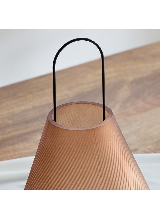 هوم بوكس فانوس أودن زجاج مقوس مضلع بمقبض معدني 18.5 × 30 × 18.5 سم - Image 4