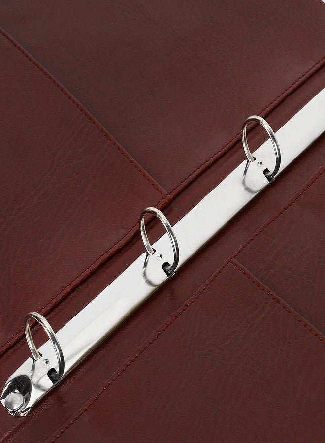 مجموعة FutureX من 6 مجلدات حلقية لقوائم الطعام للمطاعم والفنادق، مجلد ملفات الأعمال، حامل المستندات، حافظة/منظم/مخطط (مجلد ذو 4 حلقات) (بني) - Image 5