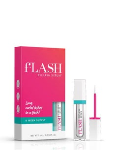 Flash fLASH Eyelash Serum Mini for Long, Curled Natural Lashes - Enhances & Strengthens, Safe & Effective Formula for Contact Wearers & Sensitive Eyes, Travel Size, 6 Week Starter Supply - 1mL (0.034 Fl Oz)  - Image 1