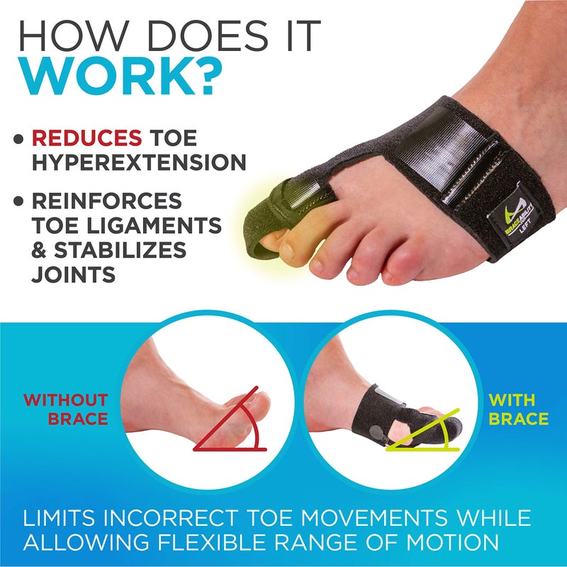 BraceAbility Turf Toe Brace - Soft Big Toe Taping Splint Straightener Wrap with Support Straps for Sprains and Hallux Rigidus Relief (Left Foot) - Image 3
