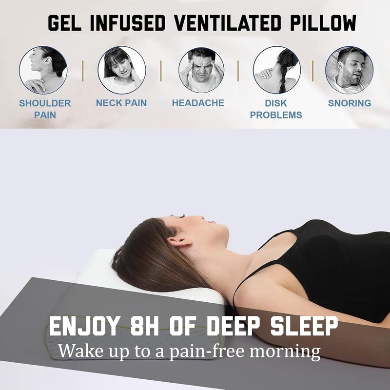 Royal Nap Cervical Orthopedic Memory Foam Pillow | Neck Spondylitis Pain Relief I Ergonomic Support I Washable Cover I I 1 Year Warranty | Standard 12x20 inch (Pack of 1) - Image 5