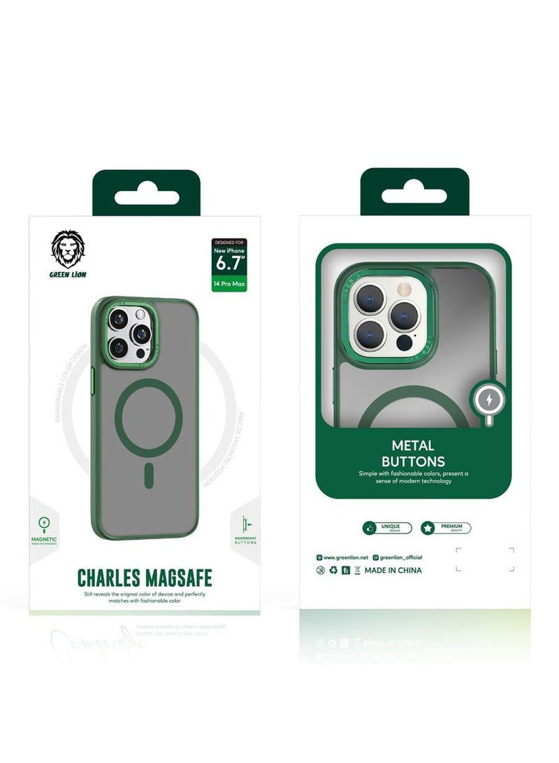 Green Lion Charles Magsafe Case for iPhone 14 Pro-Purple - Image 2