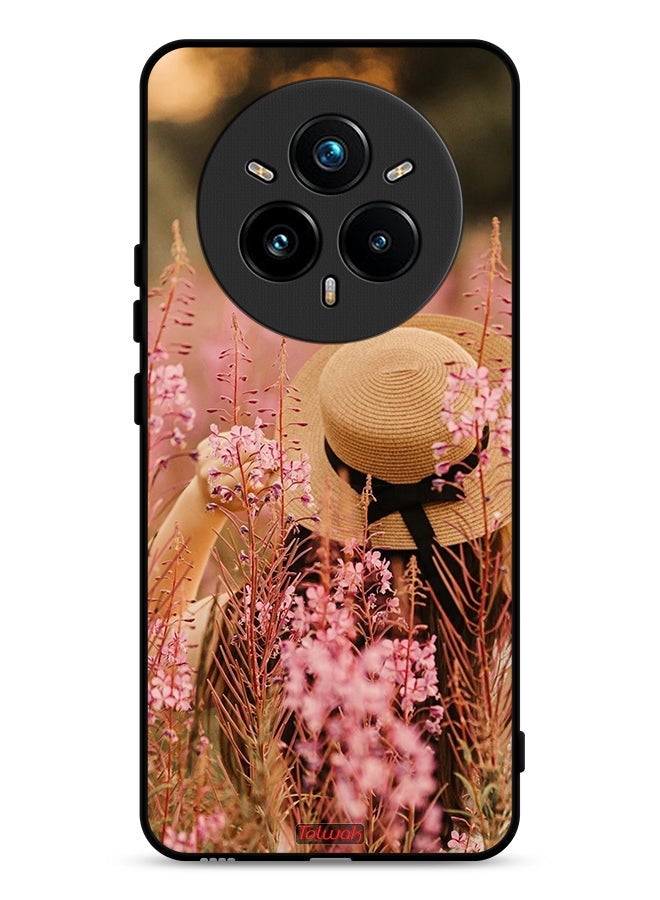 Tolwak Realme 14 Pro Plus 5G Protective Case Cover Hat Girl In Flowers