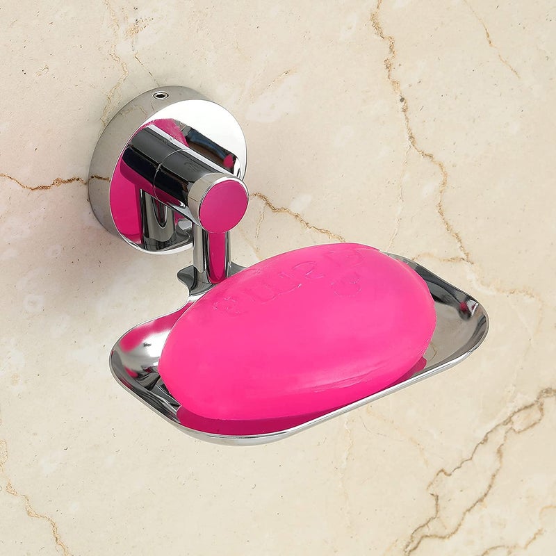 INDEED Stainless Steel Single Soap Holder for Bathroom Aariya Bathroom Soap DishCase Anti Rust Corrosion Free Bathroom Accessories - Image 1