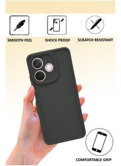 NAFCO Side Protective Bumper Silicone Case with Extra Frame Protection Compatible For Oppo A5 Pro - Black  - Image 2