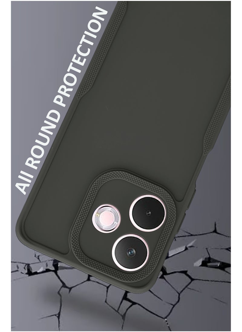 NAFCO - Side Protective Bumper Silicone Case with Extra Frame Protection Compatible For Oppo A5 Pro - Black - Image 1
