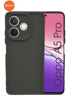 NAFCO Side Protective Bumper Silicone Case with Extra Frame Protection Compatible For Oppo A5 Pro - Black  - Image 1