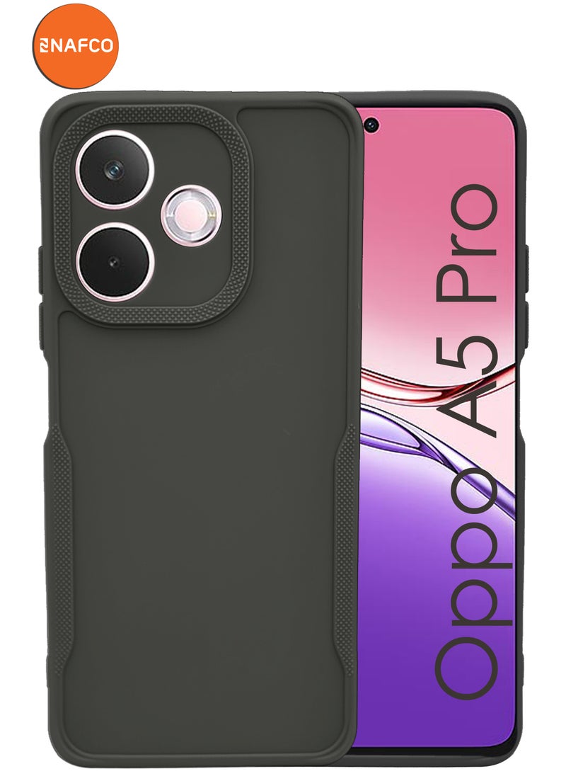 NAFCO - Side Protective Bumper Silicone Case with Extra Frame Protection Compatible For Oppo A5 Pro - Black - Image 1