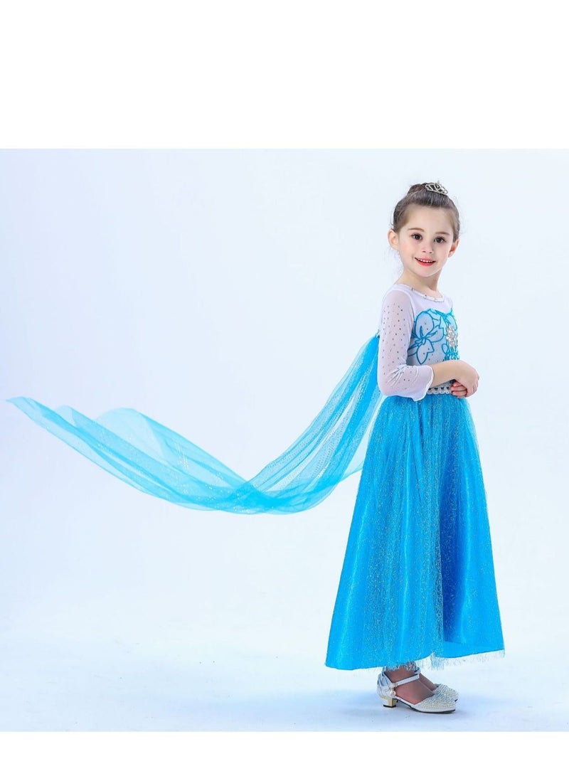 Loquat Fairytale Princess Themed Party Fancy Dress Cosplay Costume Blue  - Image 2