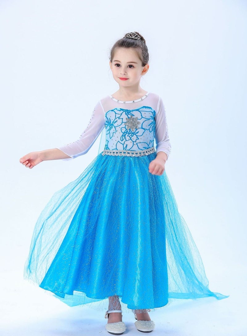 Loquat Fairytale Princess Themed Party Fancy Dress Cosplay Costume Blue  - Image 1