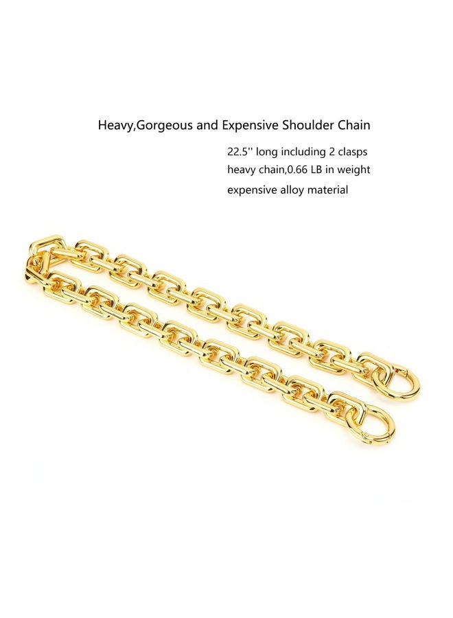 Yichain 22.5 Inch Gorgeous Heavy Metal Bag Chains Purse Handle Shoulder Strap Replacement (Yellow Gold,Small) - Image 2