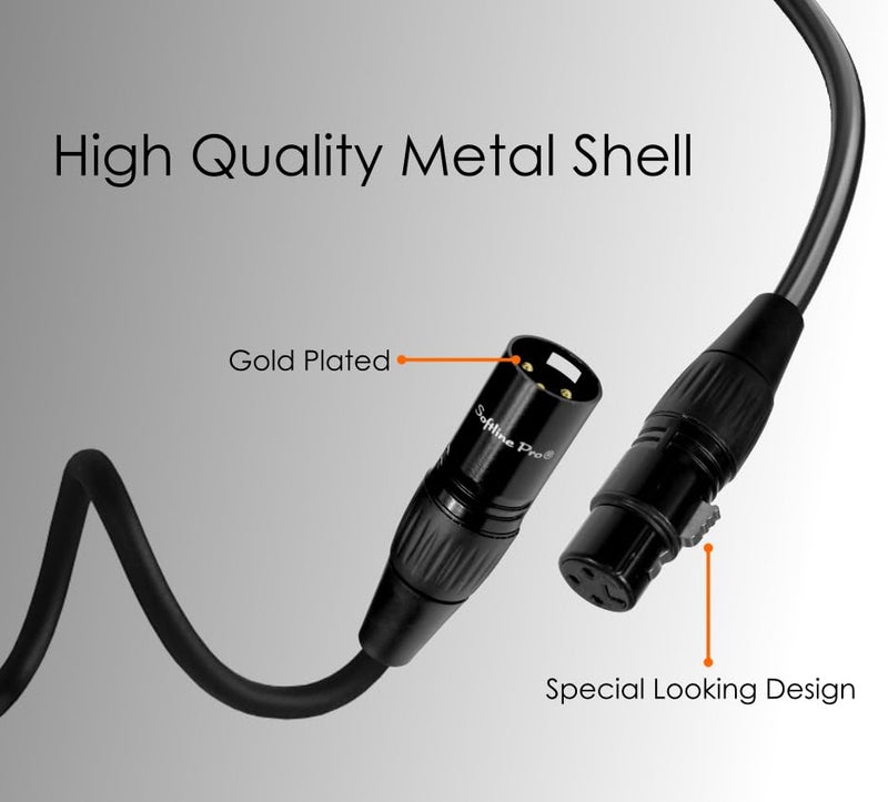 Softline Pro Cable for Mic, 3 Pin XLR Male to XLR Female 16 Ft / 5 Meter Microphone Cable, Waterproof, Flexible, Xygen Free Copper Conductor (SPFM500) - Image 4