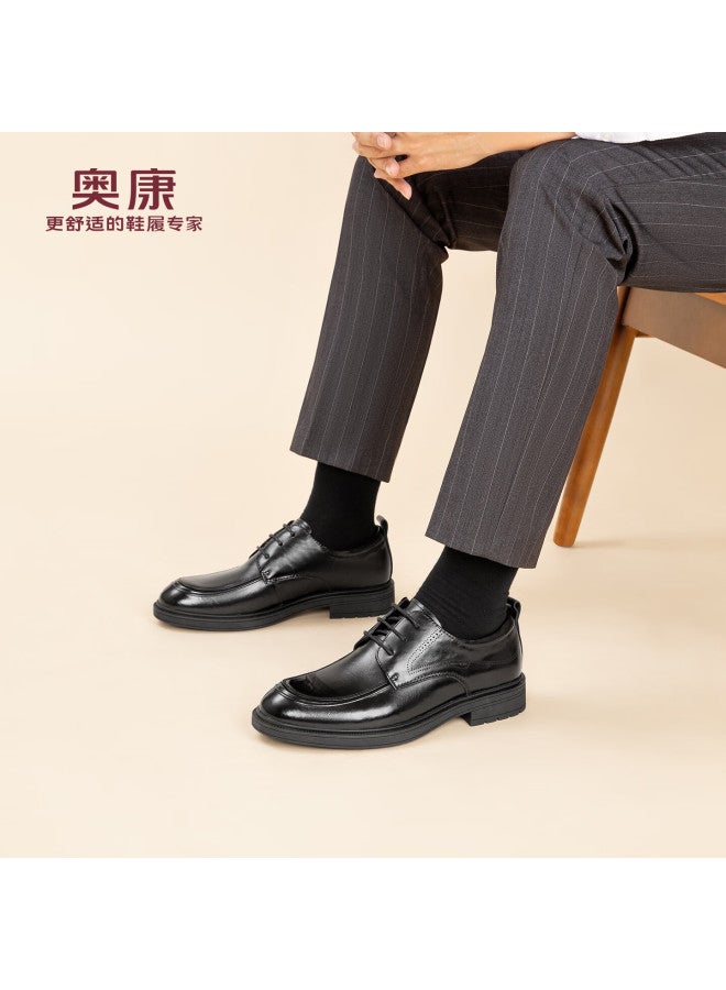 Aokang Men's Shoes, Spring And Autumn New Casual Leather Shoes, Business Formal Men's Leather Shoes, Comfortable Derby Shoes, Wedding Groom Shoes Mt