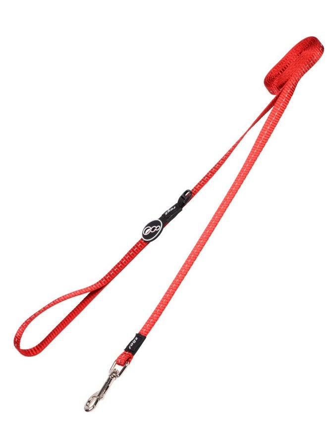 Rogz Reflective Dog Leash for Small Dogs, 3/8" wide, 6' long, Red - Image 1