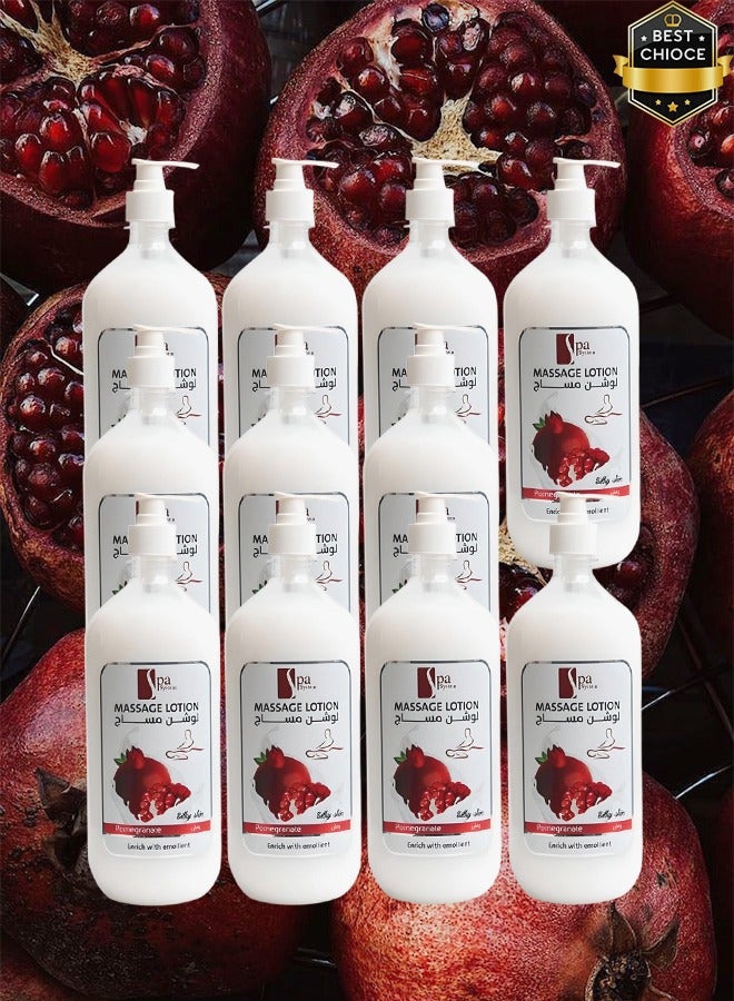 Spa System 11 Pieces Massage Lotion Pomegranate Enrich With Emolient - Image 1