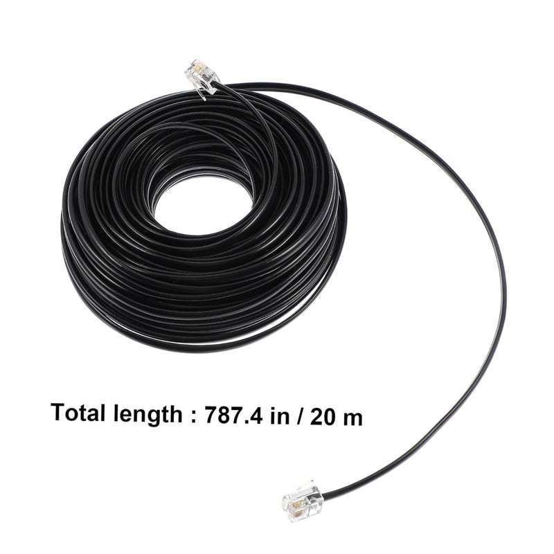 20 متر كابل تمديد هاتف RJ11 4 دبوس متوافق مع أنظمة الهاتف القياسية - Image 3