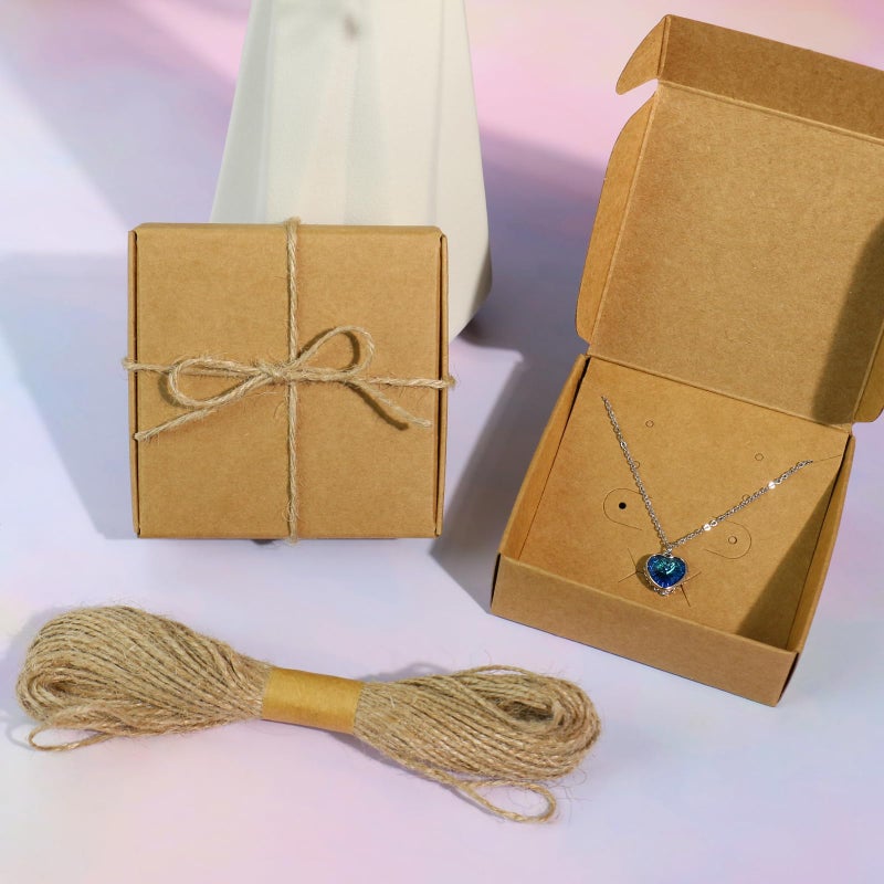 KMEOSCH Jewelry Gift Boxes, Kraft Paper Gifts Wrapping Box 3.15x3.15x2.5 inches Small Multi-purpose Accessories Packaging gift boxes for Professional DIY Handmade Earrings Necklaces (20Pcs) - Image 4