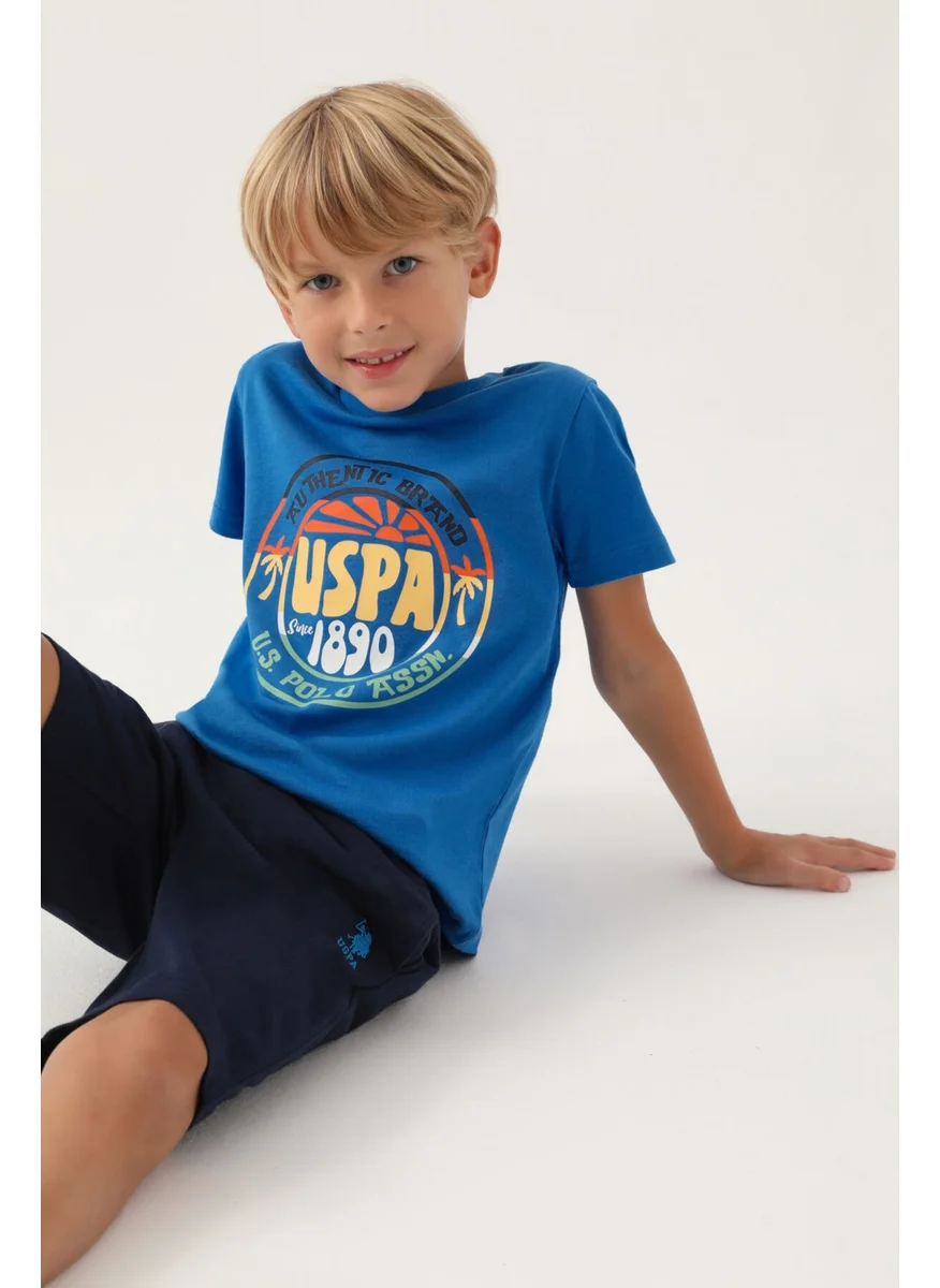 U.S. Polo Assn. Licensed Crew Neck Cobalt Boys Bermuda Set