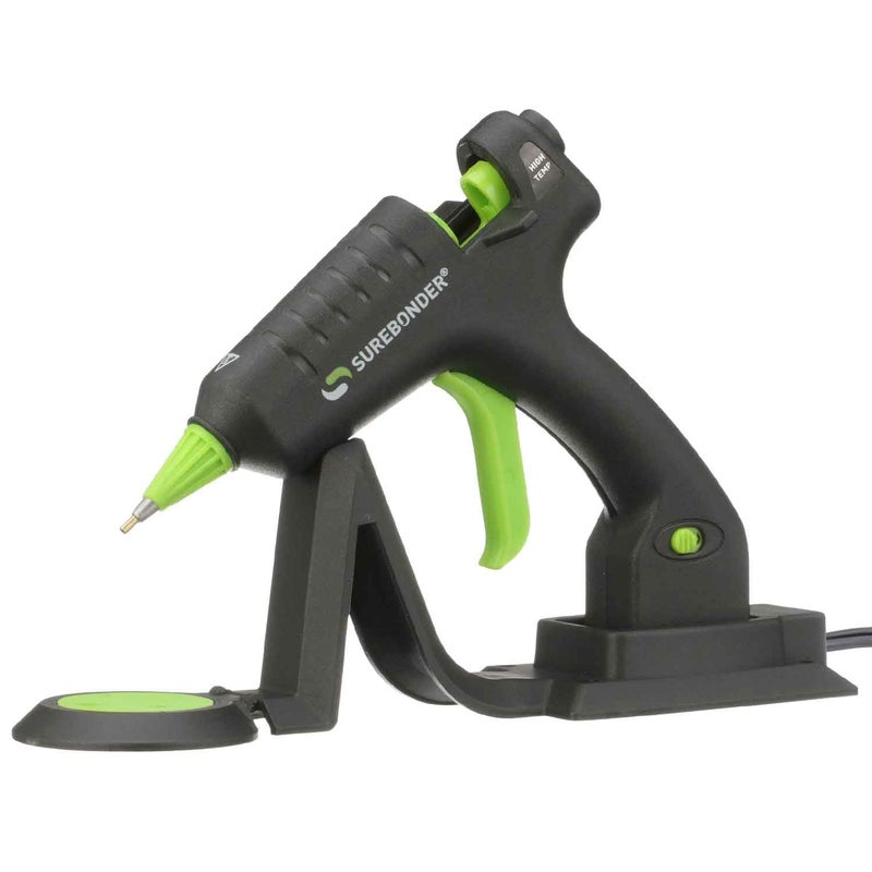 Surebonder Cordless/Corded High Temperature Mini Hot Glue Gun With Detail Tip, 20 Watt, Recharge With Portable Heat Stand (CL-195F),Black - Image 1