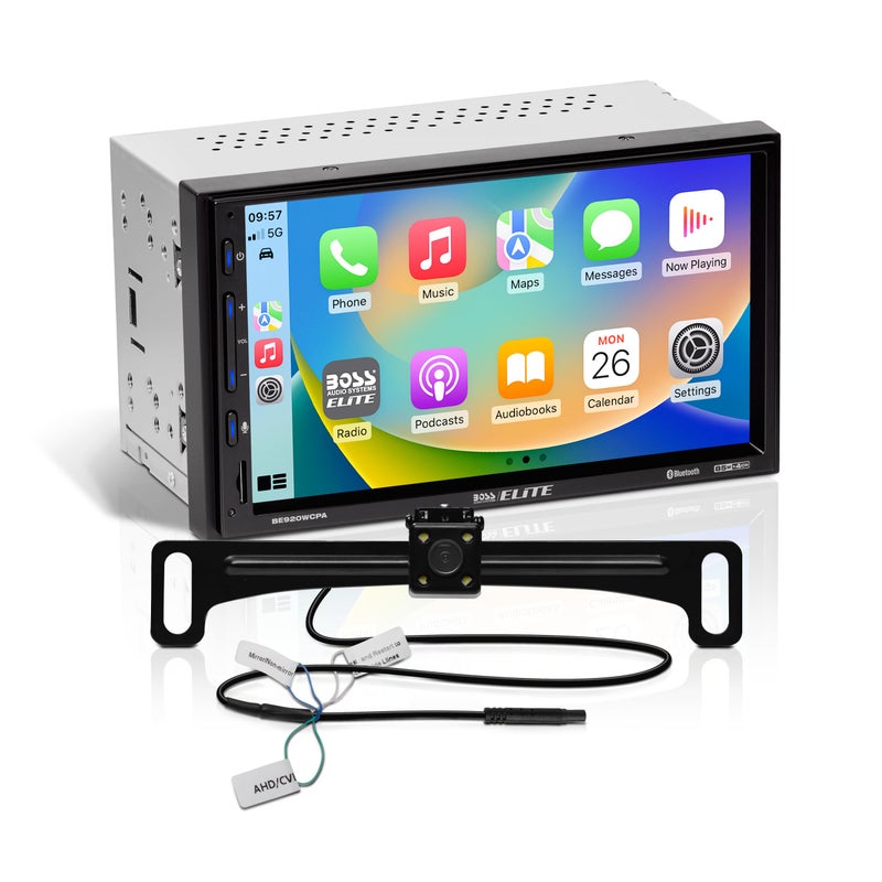 BOSS Audio Systems Elite BE920WCPAC Car Stereo Wireless Apple CarPlay Android Auto Double Din 7 Inch Touchscreen Bluetooth No CD DVD Player AMFM Radio Receiver USB Backup Camera - Image 2