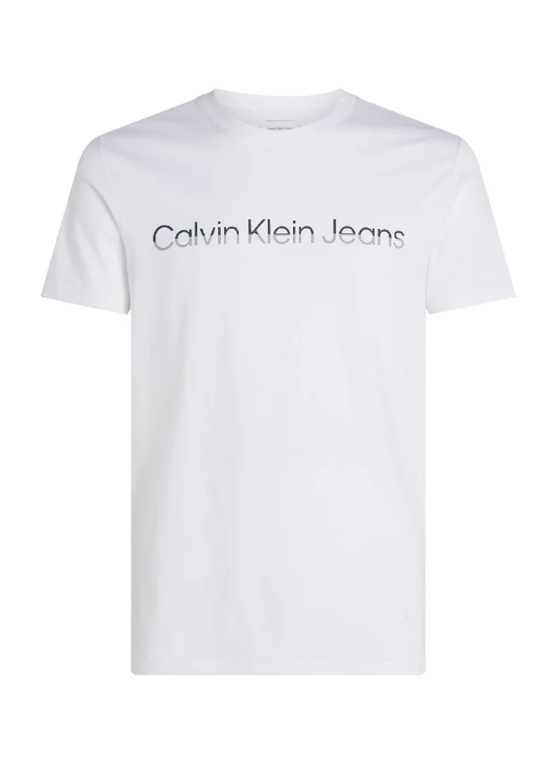 Calvin Klein Jeans Men's Institutional Logo T-Shirt - Cotton, White