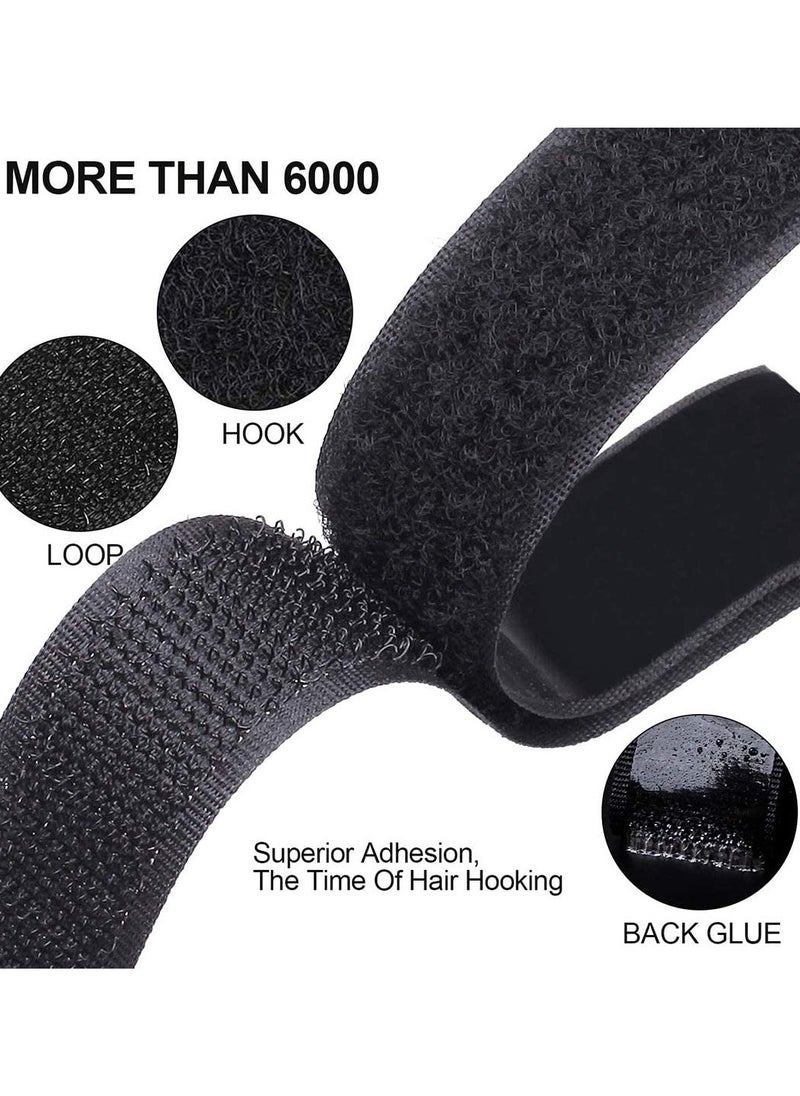 Generic - Heavy Duty Double Sided Velcro Tape, Reusable Self Adhesive Hook and Loop Roll, Strong Sticky Tape Black (8M) - Image 1