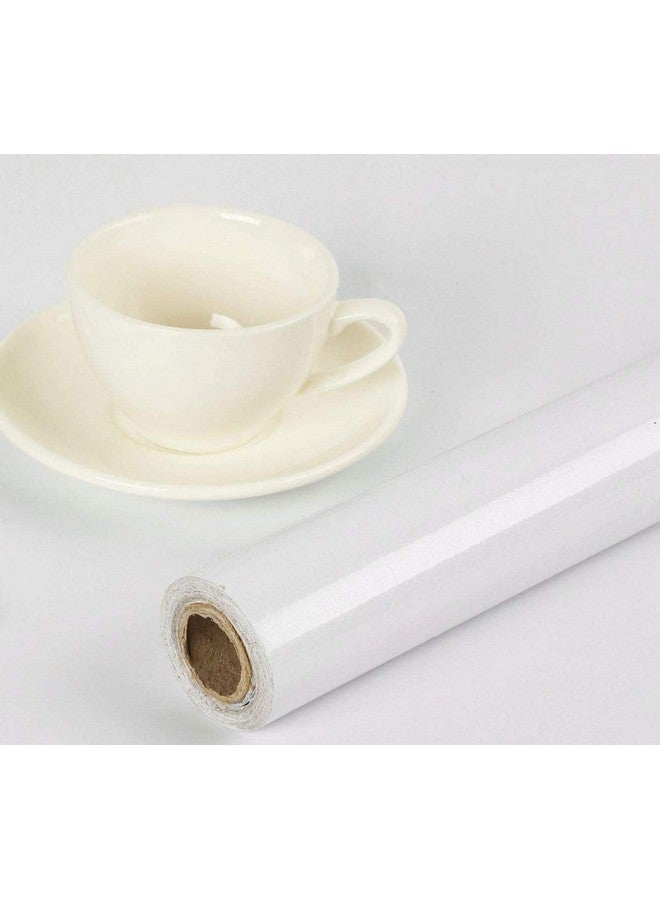 DEEPLITE White Glossy Marble Self Adhesive Wallpaper For Almirah Cupboard Floor Tabletop Wall Fridgedoor Decorative Furniture Interior & Renovation Projects (16 X 48 Inch) - Image 1