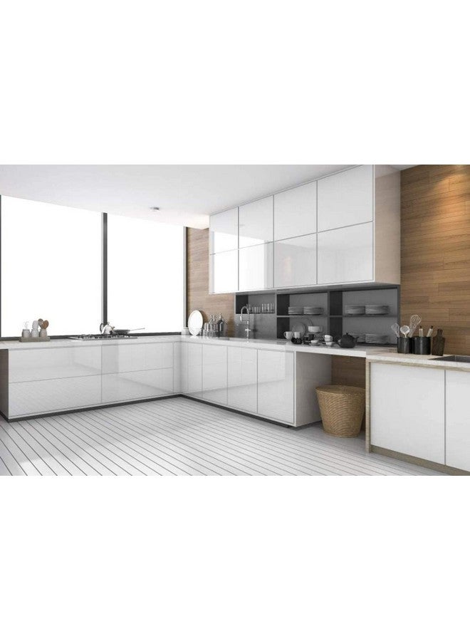 DEEPLITE White Glossy Marble Self Adhesive Wallpaper For Almirah Cupboard Floor Tabletop Wall Fridgedoor Decorative Furniture Interior & Renovation Projects (16 X 48 Inch) - Image 4