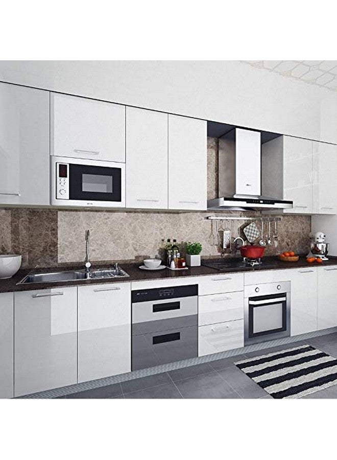 DEEPLITE White Glossy Marble Self Adhesive Wallpaper For Almirah Cupboard Floor Tabletop Wall Fridgedoor Decorative Furniture Interior & Renovation Projects (16 X 48 Inch) - Image 2