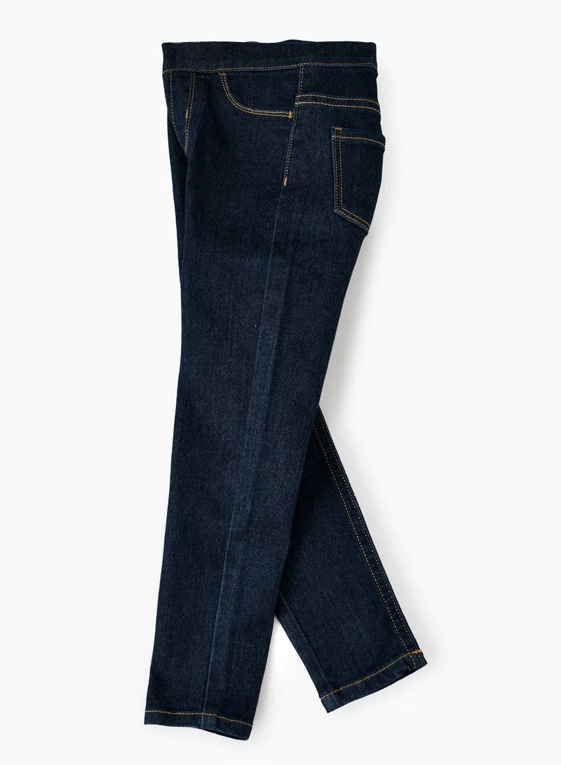 Jelliene Jelliene Girls Basic Denim Jeggings, Soft and Comfortable Cotton-Blend Denim Jeggings for Girls, Perfect for Everyday Wear