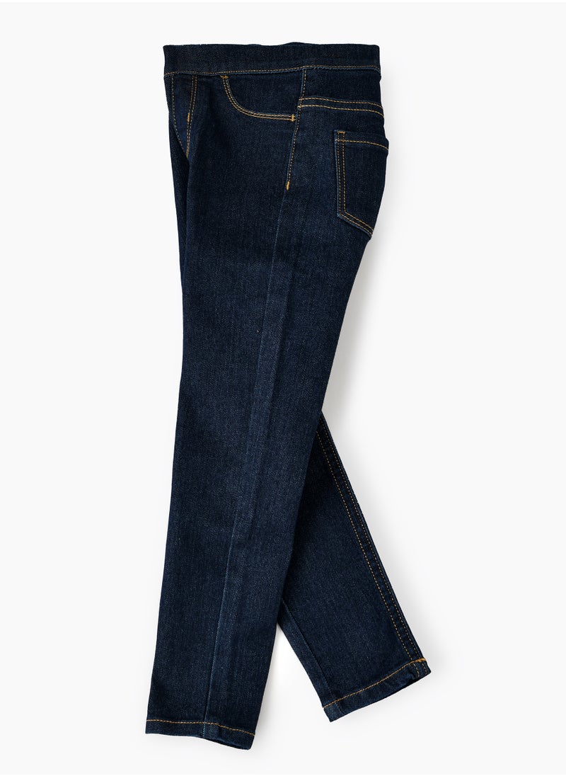 Jelliene Jelliene Girls Basic Denim Jeggings, Soft and Comfortable Cotton-Blend Denim Jeggings for Girls, Perfect for Everyday Wear  - Image 3