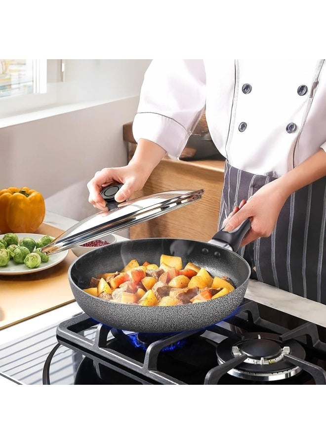 KAWASHI مقلاة كواشي أوبرا 26 سم غير لاصقة من الألمنيوم | داخلية بتشطيب رخام | قاعدة تسخين متساوية | مقبض مقاوم للحرارة | مقلاة للطهي اليومي - Image 5