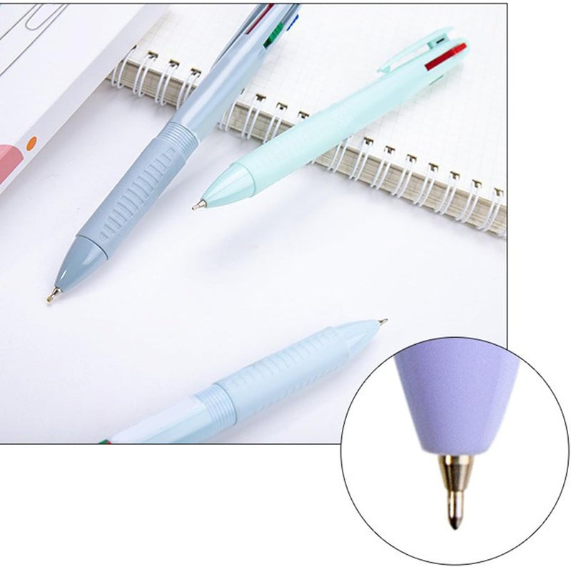4-In-1 Telescopic Pen: 6 Pieces 0.5mm Fine Tip - Smooth Precise Writing Multi-Color Pen for Students, Art Enthusiasts, Office Study Note Taking Artistic Creation - Image 4