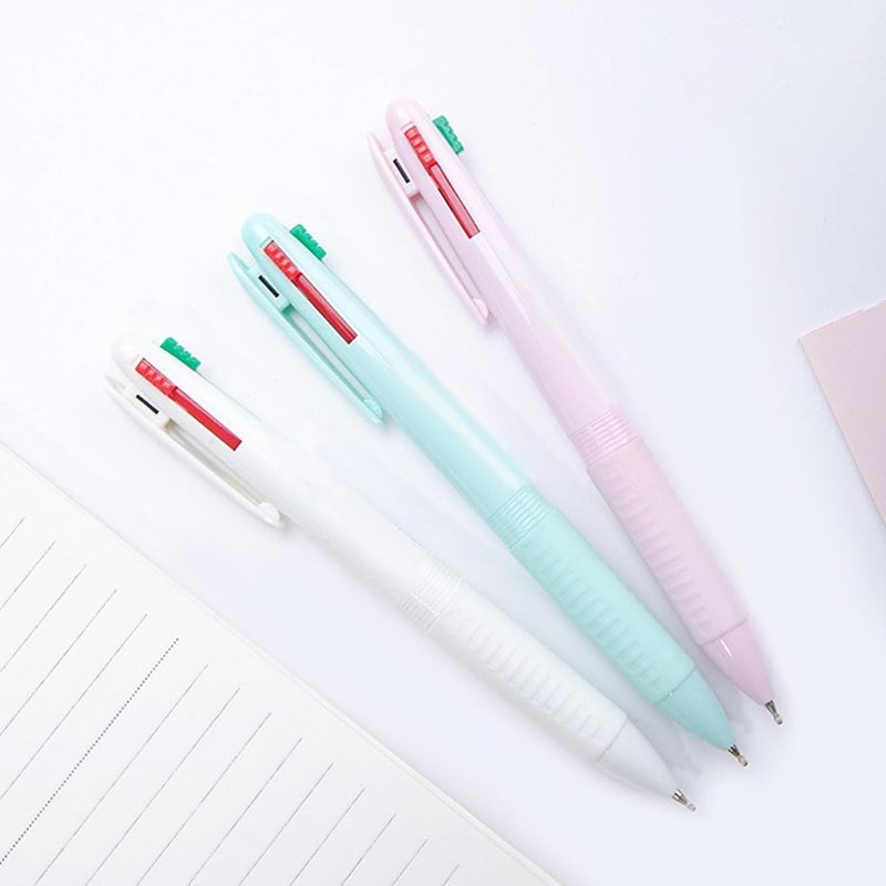 4-In-1 Telescopic Pen: 6 Pieces 0.5mm Fine Tip - Smooth Precise Writing Multi-Color Pen for Students, Art Enthusiasts, Office Study Note Taking Artistic Creation - Image 3