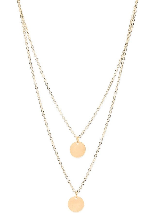 OOMPHelicious Jewellery Gold Tone Multi Layer Necklace for Women & Girls - Image 1