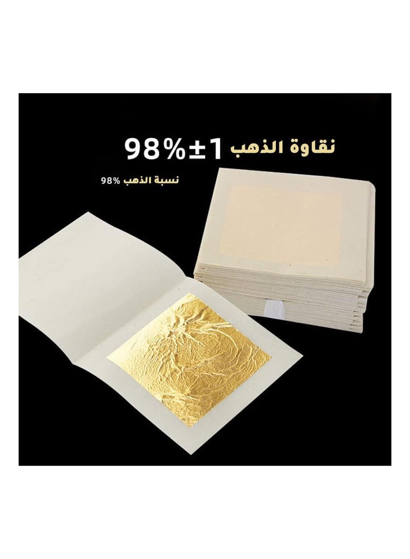 Resin art 24k real gold paper sheet 4.8cm 10 sheets - Image 3