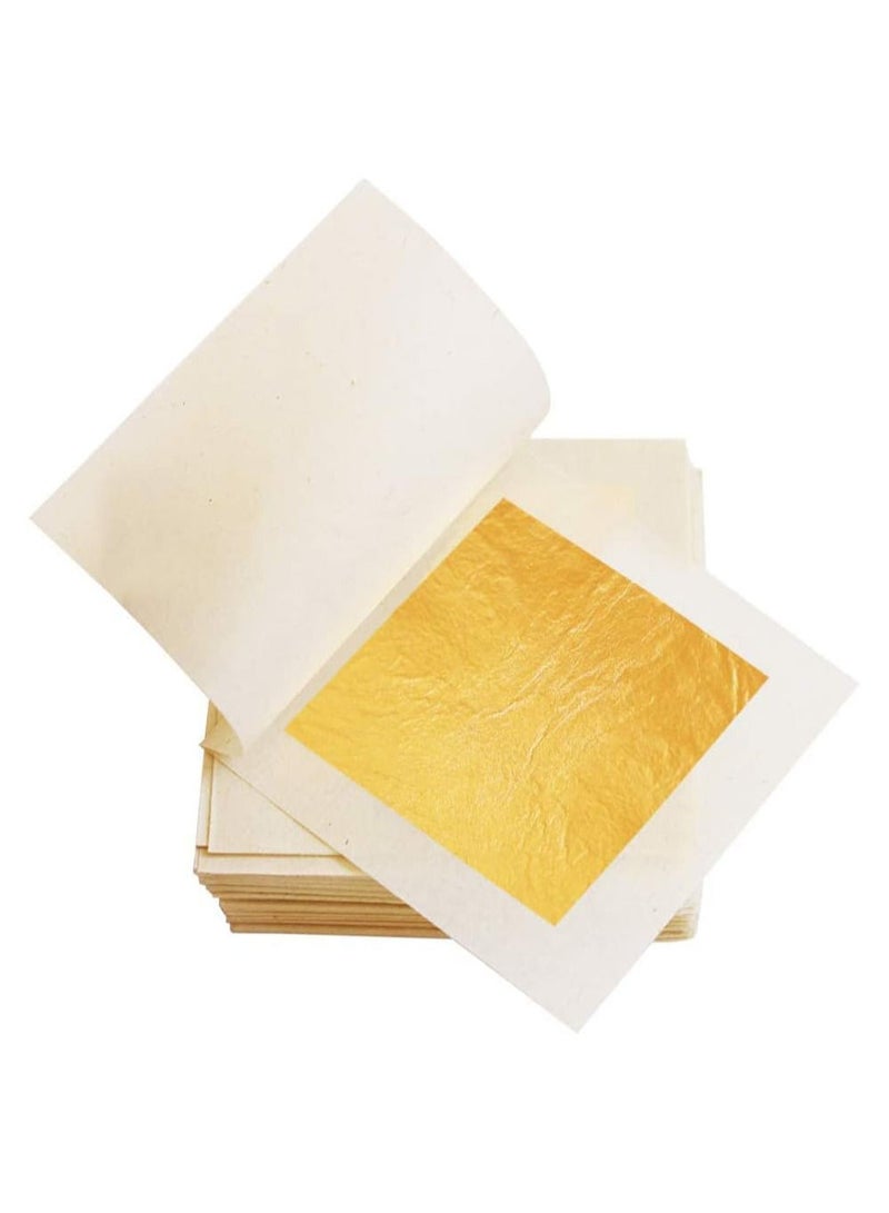 Resin art 24k real gold paper sheet 4.8cm 10 sheets - Image 1