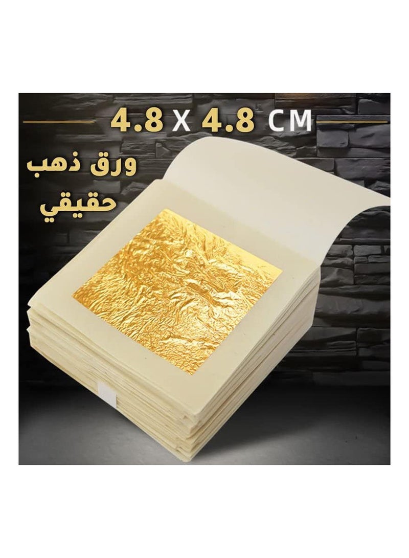 Resin art 24k real gold paper sheet 4.8cm 10 sheets - Image 5