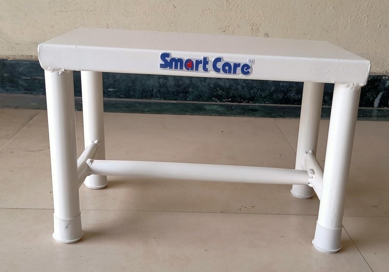 SMARTCARE Single Foot Step Stool Rubber Coated Top for HospitalClinic MSPC Bedside  - Image 2