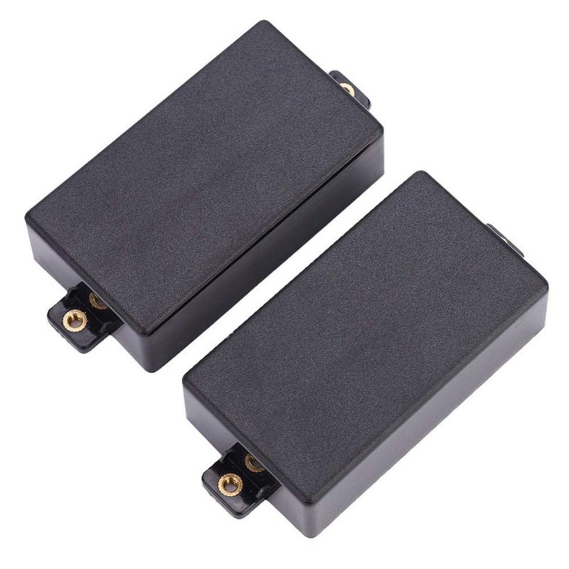 Dilwe Guitar Pickup Covers, 2 Pcs Humbucker Sealed Pickup Covers for Electric Guitar Replacement Parts (Black) - Image 1
