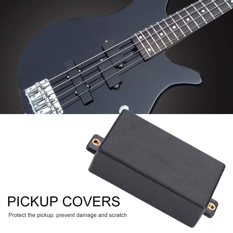 Dilwe Guitar Pickup Covers, 2 Pcs Humbucker Sealed Pickup Covers for Electric Guitar Replacement Parts (Black) - Image 2