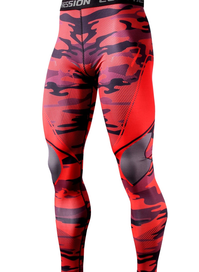 CANGHPGIN Men Quick Dry Breathable Sports Pant Red  - Image 1