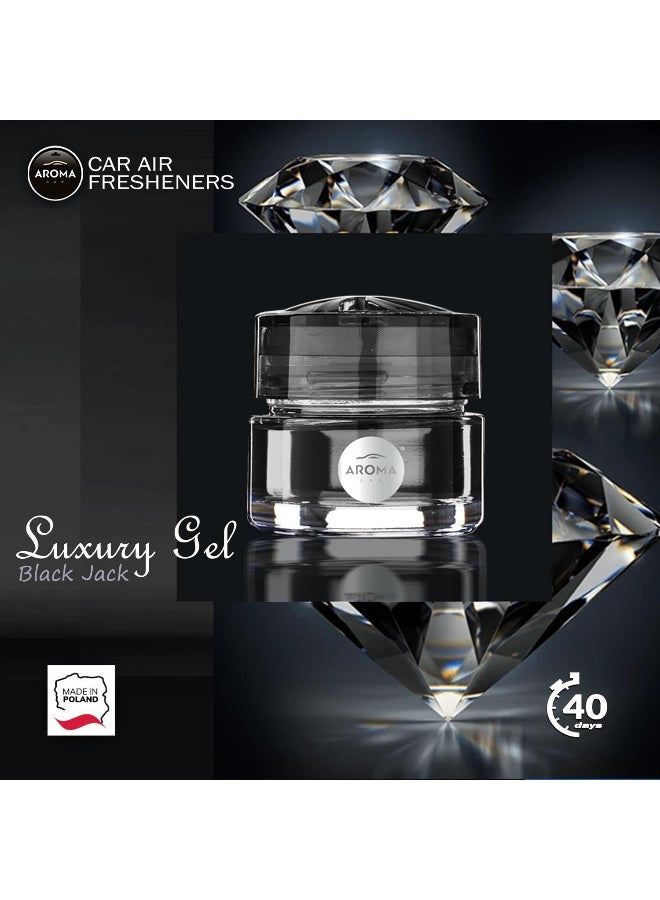 Aroma NewHeighten Black Jack Car Air Freshener Gel by aroma Lasts up to 40 Days  - Image 2