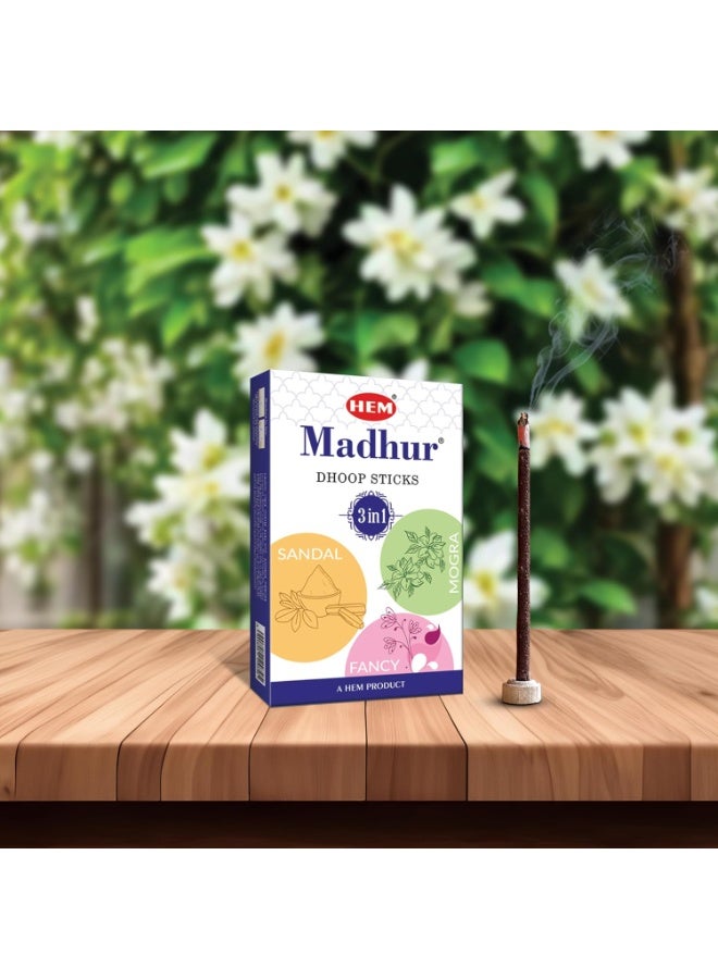 هيم أعواد دووب هيم مادور 3 في 1 بدون بامبو | خالية من الفحم | برائحة الصندل والمغارا والعطور الفاخرة | حوالي 32 عودًا | رائحة تدوم طويلًا | طقوس مقدسة، تأمل، استرخاء | حرق لمدة 35-40 دقيقة | 100 غرام - Image 5