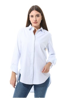 Andora Long Sleeve Striped Oxford Chemise  - Image 1