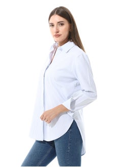 Andora Long Sleeve Striped Oxford Chemise  - Image 2