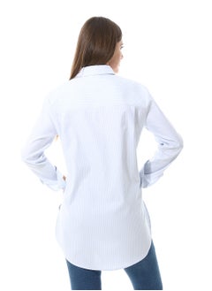 Andora Long Sleeve Striped Oxford Chemise  - Image 3