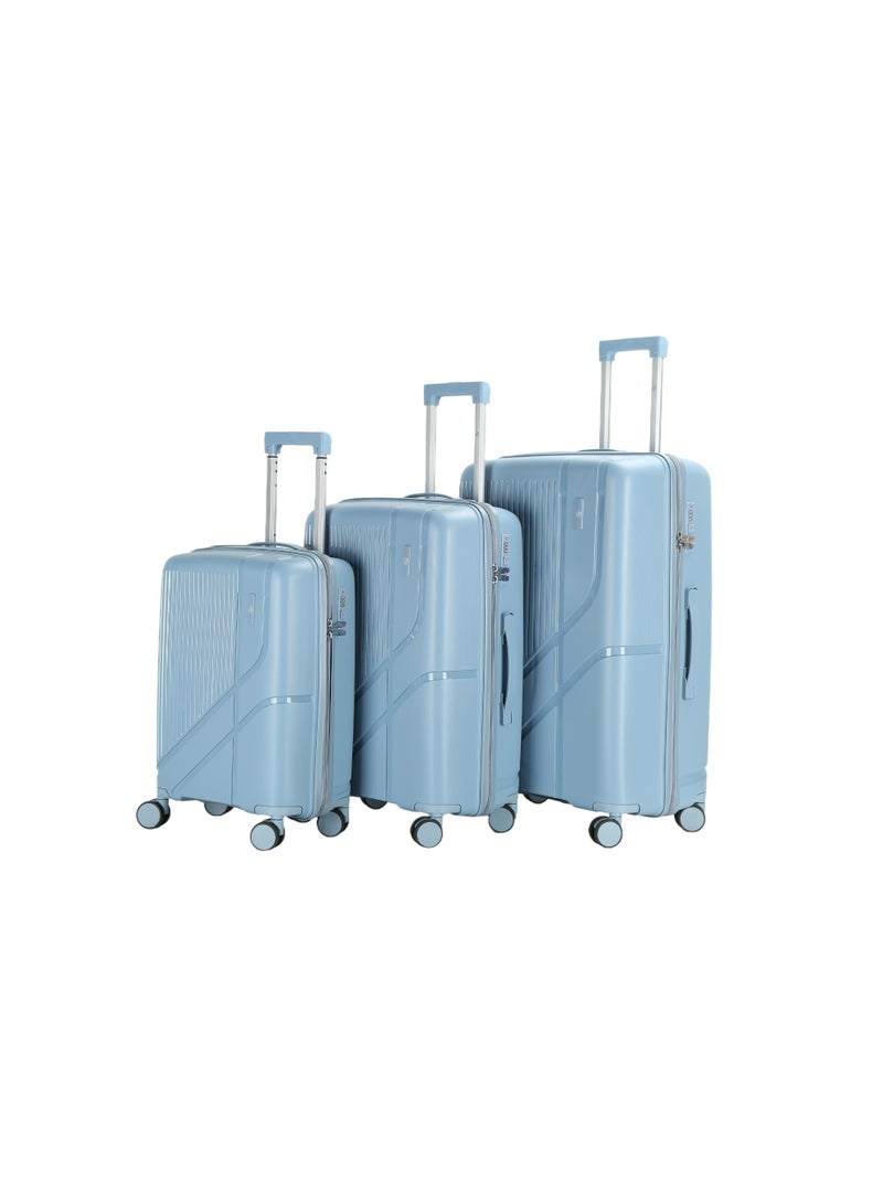 اتش تي مجموعة حقائب سفر من 3 قطع من H.T - حقائب سفر صلبة مزودة بعجلات دوارة ومقبض تلسكوبي وسحابات مضادة للانحشار، مجموعة سفر خفيفة الوزن (مجموعة من 3 قطع 20 بوصة / 24 بوصة / 28 بوصة) - Image 1